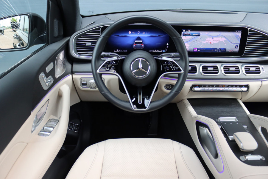 Mercedes-Benz GLE 400 e 4MATIC AMG Line | Luchtvering | Distronic | Burmester | Verwarmd Stuurwiel | Panoramadak | Trekhaak | Stoelverwarming V+A | Augmented Reality | Surround Camera |