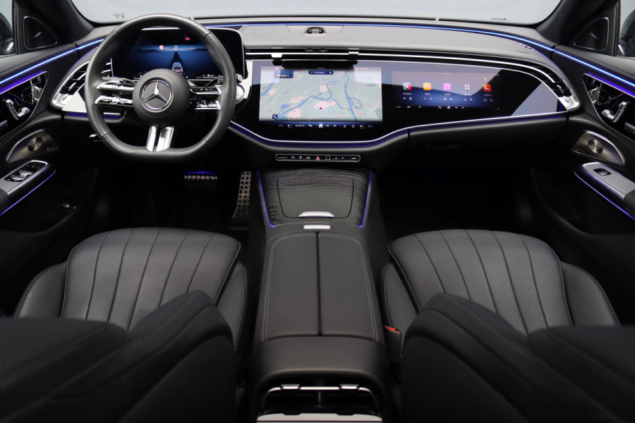 Mercedes-Benz E-Klasse 400 e 4MATIC AMG Line | Hyperscreen | Luchtvering | Achterasbesturing | Distronic+ | HUD | Massage | Burmester | Nappa Leder | Trekhaak | Vlakkenverwarming | Stoelventilatie | Soft-Close |