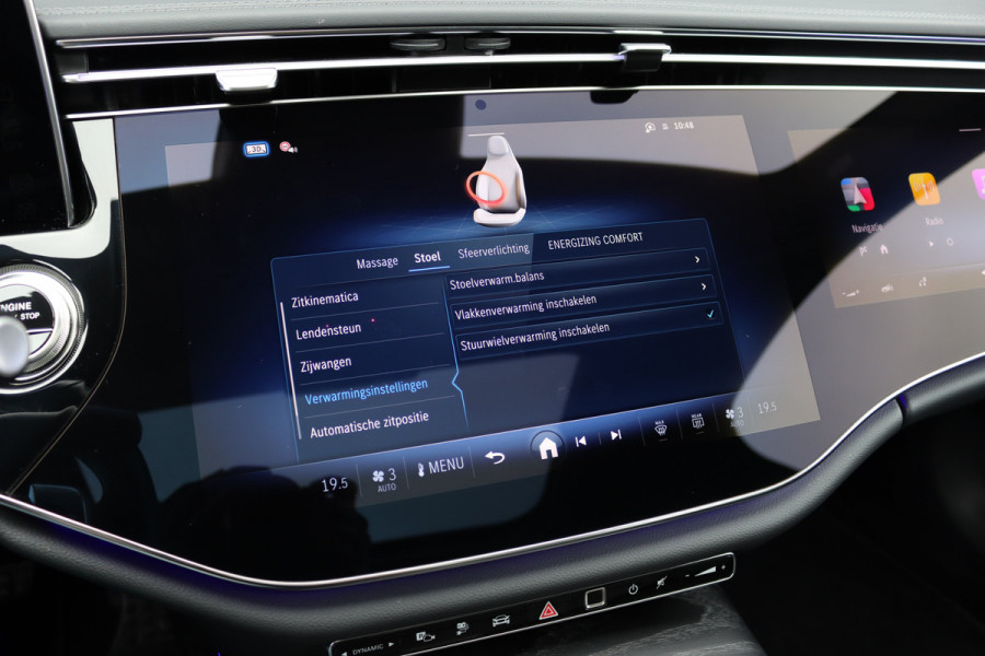Mercedes-Benz E-Klasse 400 e 4MATIC AMG Line | Hyperscreen | Luchtvering | Achterasbesturing | Distronic+ | HUD | Massage | Burmester | Nappa Leder | Trekhaak | Vlakkenverwarming | Stoelventilatie | Soft-Close |