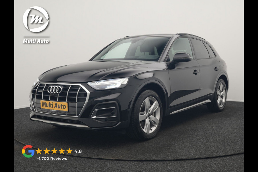 Audi Q5 50 TFSI e S Line FACELIFT PHEV 300pk Dealer O.H. | Luchtvering | Adaptive Cruise | Matrix Led | 360 Camera | Sportstoelen Verwarmd | Sfeerverlichting | Blis | Park Assist | Navigatie | DAB | Standkachel | Plug In Hybrid |
