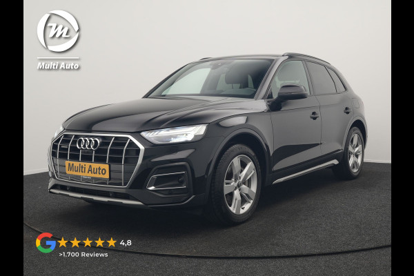 Audi Q5 50 TFSI e S Line FACELIFT PHEV 300pk Dealer O.H. | Luchtvering | Adaptive Cruise | Matrix Led | 360 Camera | Sportstoelen Verwarmd | Sfeerverlichting | Blis | Park Assist | Navigatie | DAB | Standkachel | Plug In Hybrid |