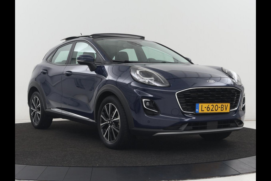 Ford Puma 1.0 EcoBoost Hybrid Titanium | Panoramadak | Stoelverwarming | Adaptive cruise | Camera | Carplay | Full LED | Stuurverwarming | Side Assist | Navigatie | Parkeerhulp | Climate control