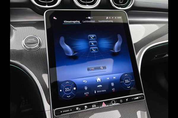 Mercedes-Benz C-Klasse 300 e Business Solution AMG | Nightpakket | Comfortpakket Plus | Middenconsole metaalstructuur | Trekhaak | Panoramaschuifdak | Smartphone integratie | 360° camera | Sfeerverlichting |