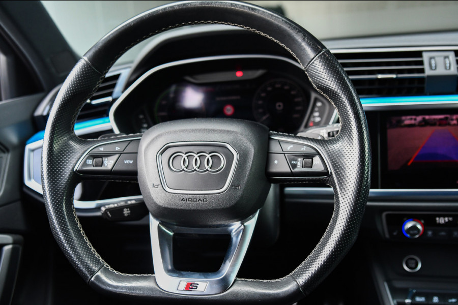 Audi Q3 Sportback 45 TFSI e 3x S-Line, Sonos. Matrix, Leder, 20", Keyless, Camera, Dodehoek, Ambient, Carplay!