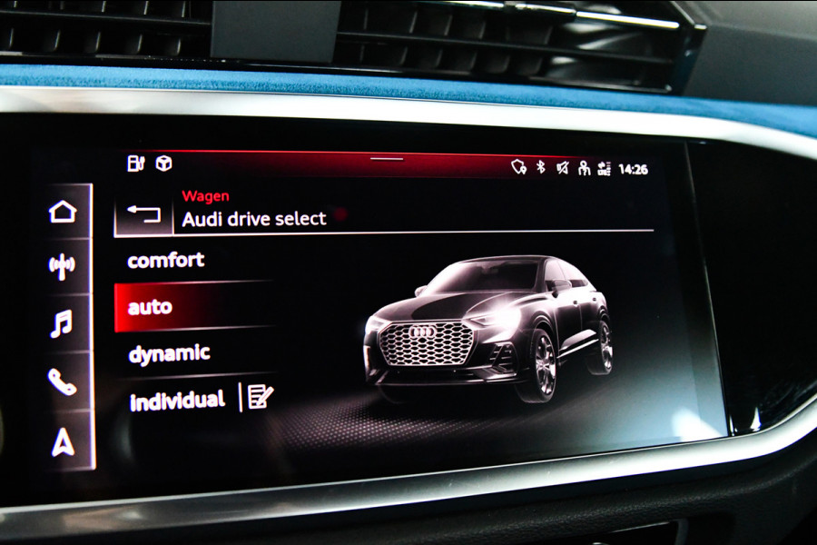 Audi Q3 Sportback 45 TFSI e 3x S-Line, Sonos. Matrix, Leder, 20", Keyless, Camera, Dodehoek, Ambient, Carplay!