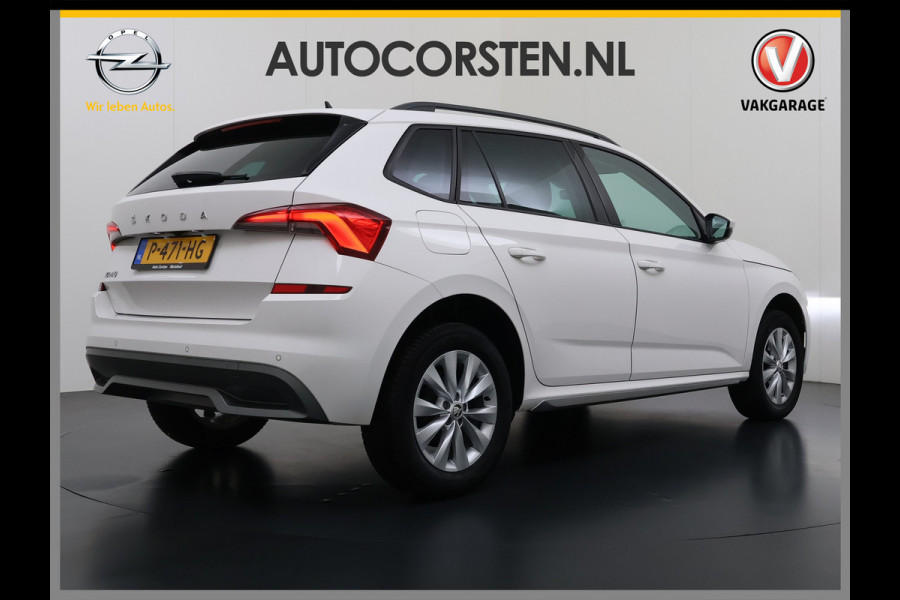 Škoda Kamiq T 111pk 1/2 Leer+Elek.Stoel+Verwarmd Apple Camera Android Auto Navi Ecc Camera Cruise Control Pdc Business Edition Draadloze Tel.lader Lmv 16" Isofix Voorruitverwarming DAB Led 1e Eigenaar Origineel Nederlandse Auto