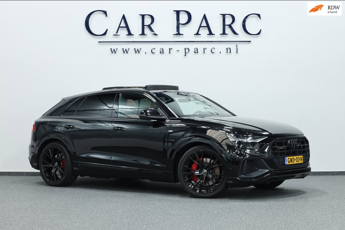 Audi Q8 55 TFSI e quattro S-line BTW/MATRIX+LED/VIRTUAL/SFEER/PANO/LEER+S.VERWARMING+VERKOELING/22"LMV/360/ACC/ECC/12 MDN GARANTIE