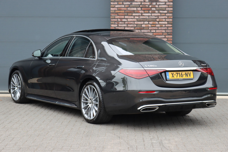 Mercedes-Benz S-Klasse 580 e 4MATIC AMG Line | Achterasbesturing | Luchtvering | Distronic+ | Massage | Exclusief Nappa Leder | Stoelventilatie V+A | HUD | Parfumering | Soft-Close | 3D-Display | Digital Light |