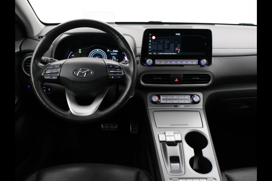 Hyundai Kona EV PREMIUM SKY 64 kWh 100% SOH *CERAMIC BLUE* + SCHUIFDAK | STOELVERW. V+A | STOELVENTILATIE | KRELL