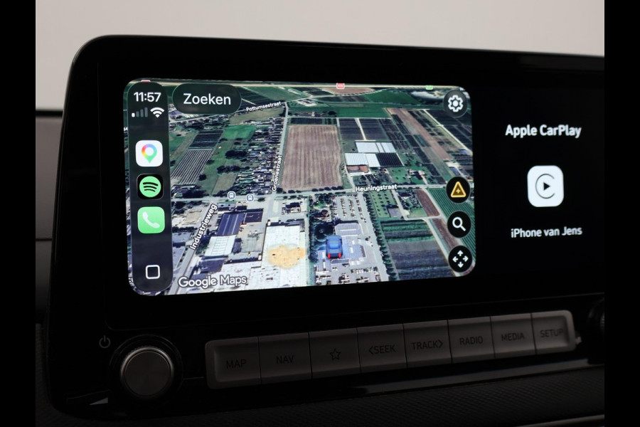 Hyundai Kona EV PREMIUM SKY 64 kWh 100% SOH *CERAMIC BLUE* + SCHUIFDAK | STOELVERW. V+A | STOELVENTILATIE | KRELL