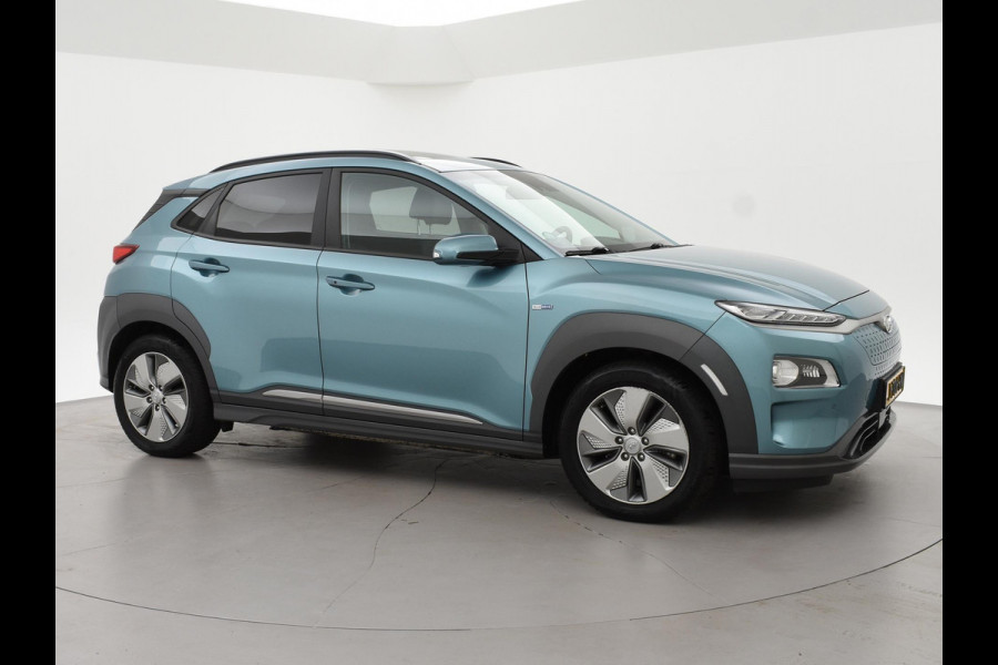 Hyundai Kona EV PREMIUM SKY 64 kWh 100% SOH *CERAMIC BLUE* + SCHUIFDAK | STOELVERW. V+A | STOELVENTILATIE | KRELL