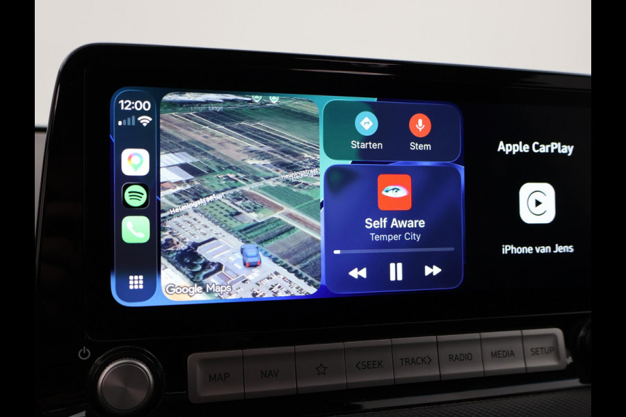 Hyundai Kona EV PREMIUM SKY 64 kWh 100% SOH *CERAMIC BLUE* + SCHUIFDAK | STOELVERW. V+A | STOELVENTILATIE | KRELL