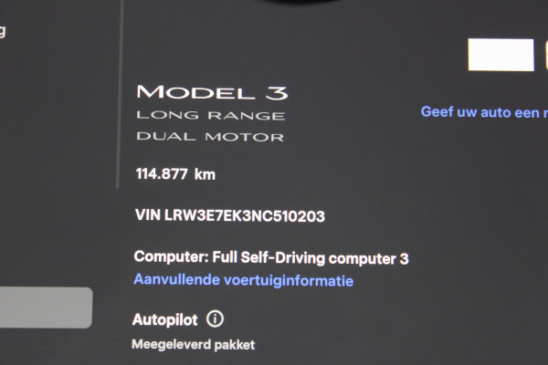 Tesla Model 3 Long Range AWD 75 kWh SOh 91.1% AUTO PILOT 3 PANO LEER 114000KM!!!