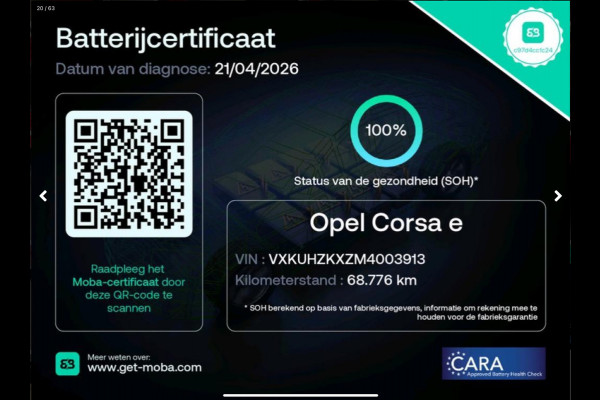 Opel CORSA-E Edition 50 kWh 3-fase lader