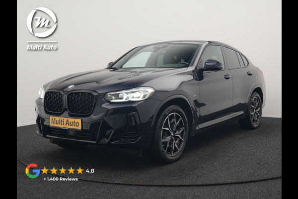BMW X4 xDrive20i M Sport 184pk Dealer O.H. Carbon Schwarz Metallic | Adaptive Cruise | Camera | Sfeerverlichting | Lederen Sportstoelen Verwarmd | Apple Carplay | Virtual Cockpit | Navigatie | DAB | 19"L.M |
