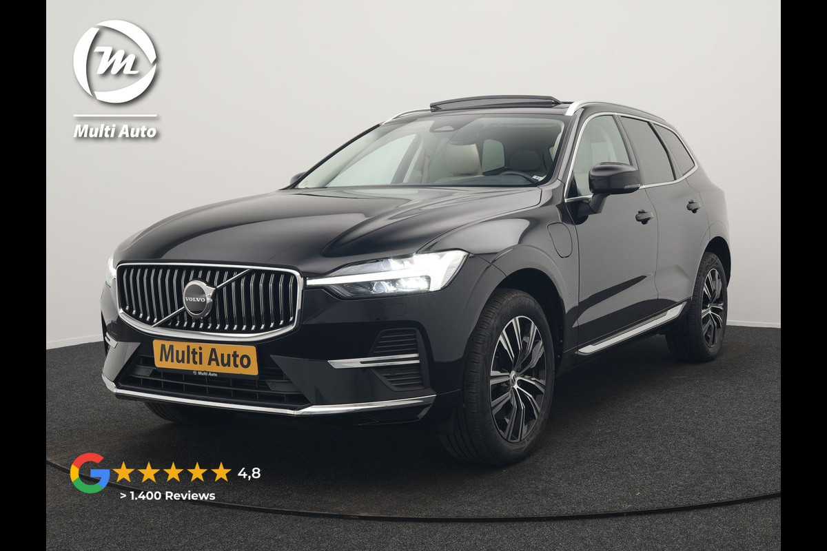 Volvo XC60 T6 AWD Inscription PHEV 350pk Dealer O.H | Panodak | Adaptive Cruise | Camera | Harman / Kardon | Lederen Sportstoelen Memory & Verwarmd | Google Assistant | Apple Carplay | Keyless | Full LED | Pilot Assist | Navigatie | Virtual |