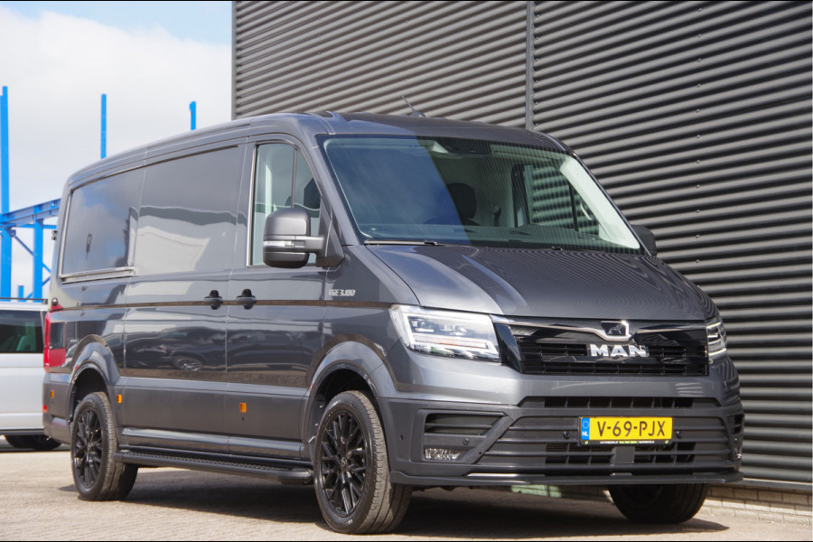 MAN TGE 3.180 35 2.0 L3H2(L2H1) 177PK AUT. LED, TREKHAAK, GEV. ERGO ACTIVE STOEL, STANDKACHEL, STOELVERWARMING, STUURVERWARMING, VOORRUI