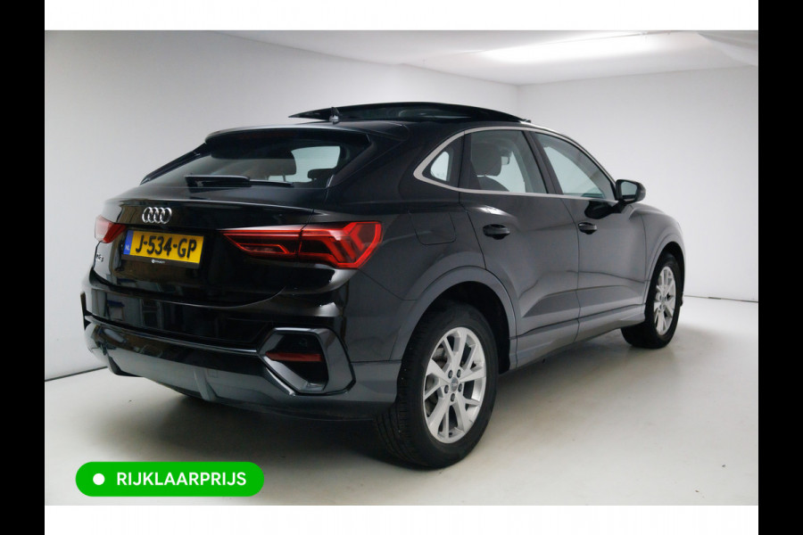 Audi Q3 Sportback 35 TFSI Edition 150 PK | NL Auto | Panoramadak | Leer | 360 camera | El. achterklep Stoelverwarming, Navigatie, App-connect, Lane assist, Cruise, Led verlichting, Regensensor
