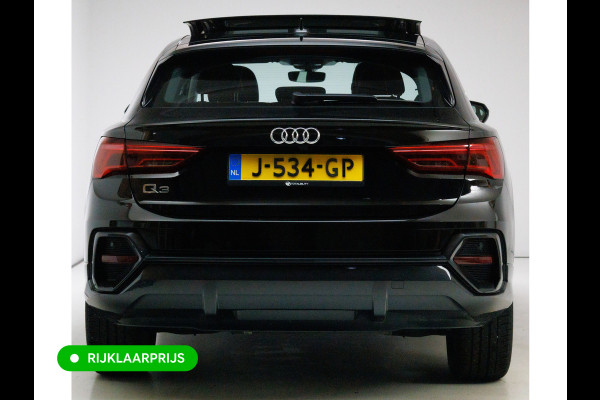 Audi Q3 Sportback 35 TFSI Edition 150 PK | NL Auto | Panoramadak | Leer | 360 camera | El. achterklep Stoelverwarming, Navigatie, App-connect, Lane assist, Cruise, Led verlichting, Regensensor
