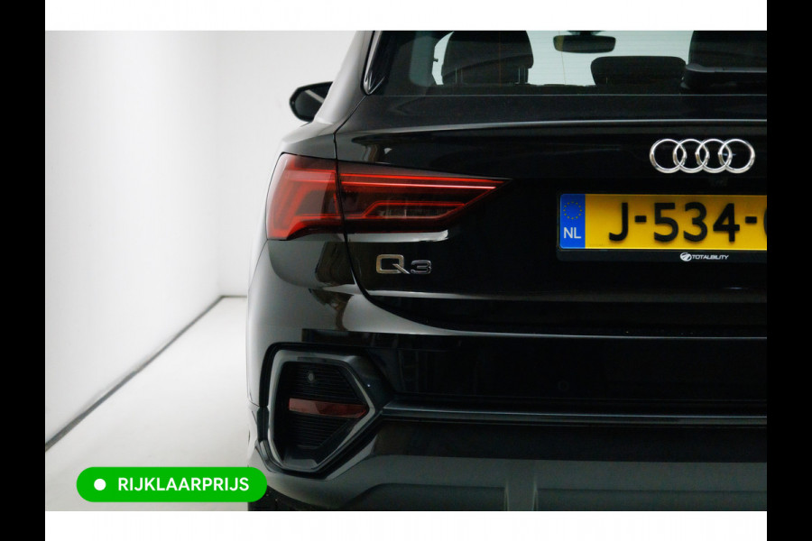 Audi Q3 Sportback 35 TFSI Edition 150 PK | NL Auto | Panoramadak | Leer | 360 camera | El. achterklep Stoelverwarming, Navigatie, App-connect, Lane assist, Cruise, Led verlichting, Regensensor