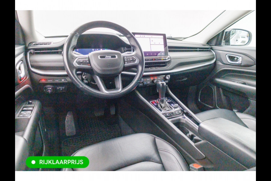 Jeep Compass 4xe 240 Hybrid Electric S 240 PK automaat | Leer | 19 Inch All-season | Stoel- Stuurverwarming Navigatie, Adaptive Cruise, Elektrische achterklep, Camera