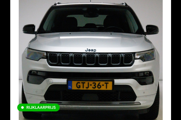 Jeep Compass 4xe 240 Hybrid Electric S 240 PK automaat | Leer | 19 Inch All-season | Stoel- Stuurverwarming Navigatie, Adaptive Cruise, Elektrische achterklep, Camera