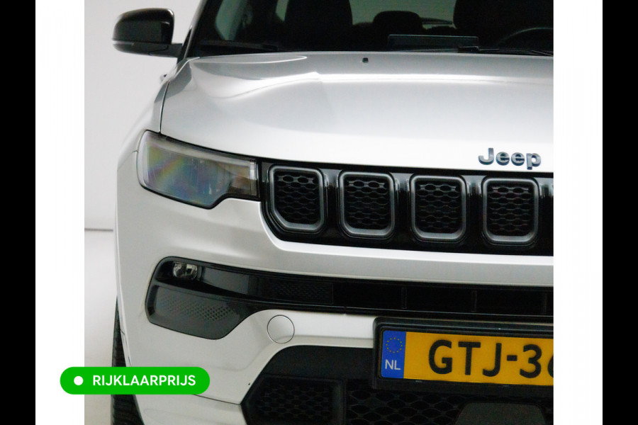 Jeep Compass 4xe 240 Hybrid Electric S 240 PK automaat | Leer | 19 Inch All-season | Stoel- Stuurverwarming Navigatie, Adaptive Cruise, Elektrische achterklep, Camera