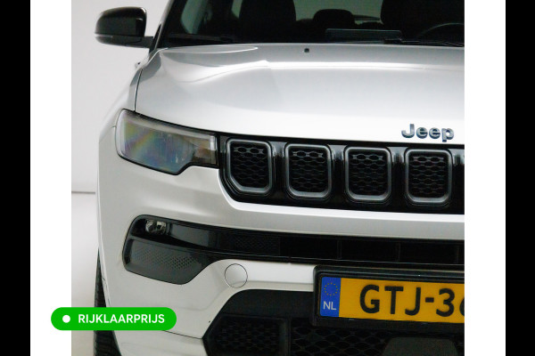 Jeep Compass 4xe 240 Hybrid Electric S 240 PK automaat | Leer | 19 Inch All-season | Stoel- Stuurverwarming Navigatie, Adaptive Cruise, Elektrische achterklep, Camera