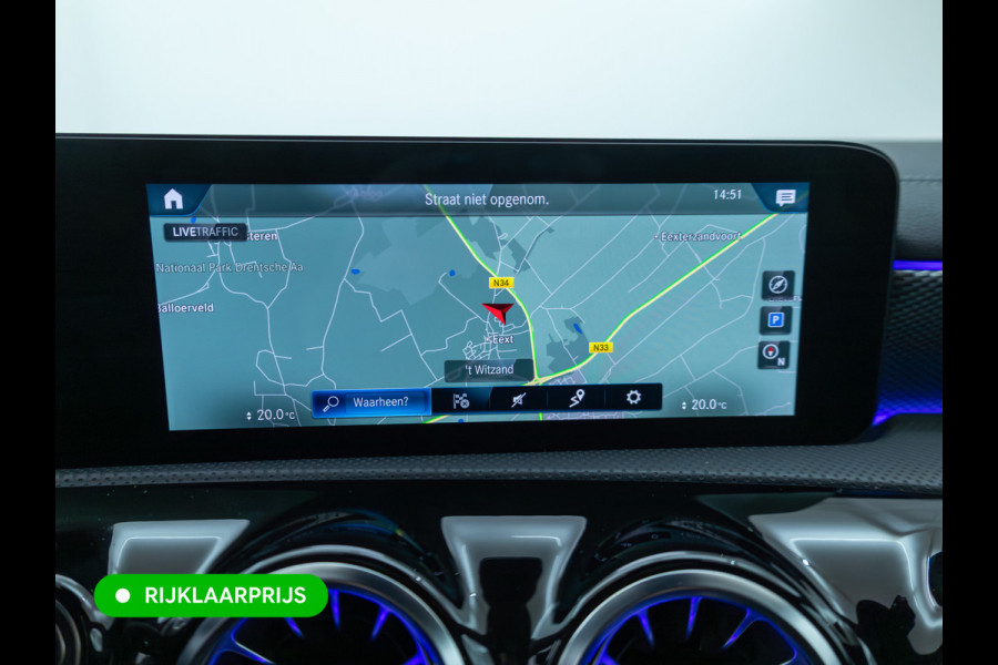 Mercedes-Benz CLA-Klasse Shooting Brake 180 Buss. Sol. Luxury automaat | Leer | Stoelverwarming | Navigatie | Cruise | Elec. klep | Camera All season banden, Sfeerverlichting