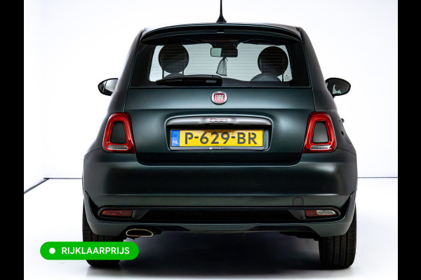Fiat 500 1.0 Hybrid Sport Verde Portofino | 1/2 Leder/stof | Panodak | Led+ | Uconnect | Airco, Lederen MF stuurwiel, PDC achter, 16" velgen