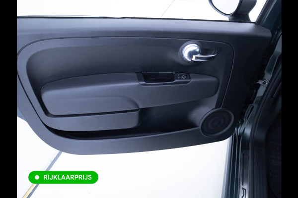 Fiat 500 1.0 Hybrid Sport Verde Portofino | 1/2 Leder/stof | Panodak | Led+ | Uconnect | Airco, Lederen MF stuurwiel, PDC achter, 16" velgen