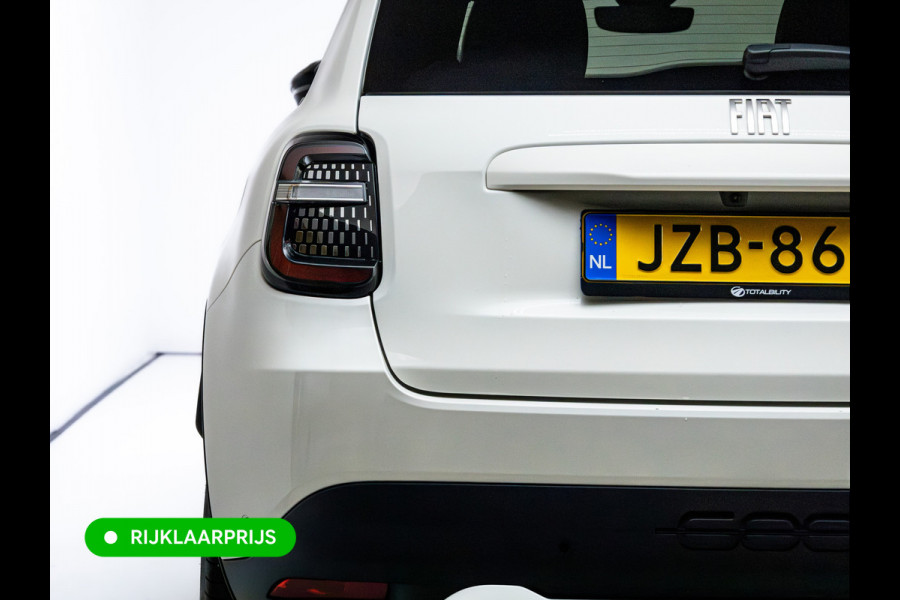 Fiat 600 1.2 Hybrid La Prima | Leer | Stoelverw. | Camera | Adap. Cruise | Sfeerverlichting | Elec. verst. best. stoel met massage en len Apple Carplay/Android auto, Navigatie, Led, PDC V+ A, Keyless entry & start