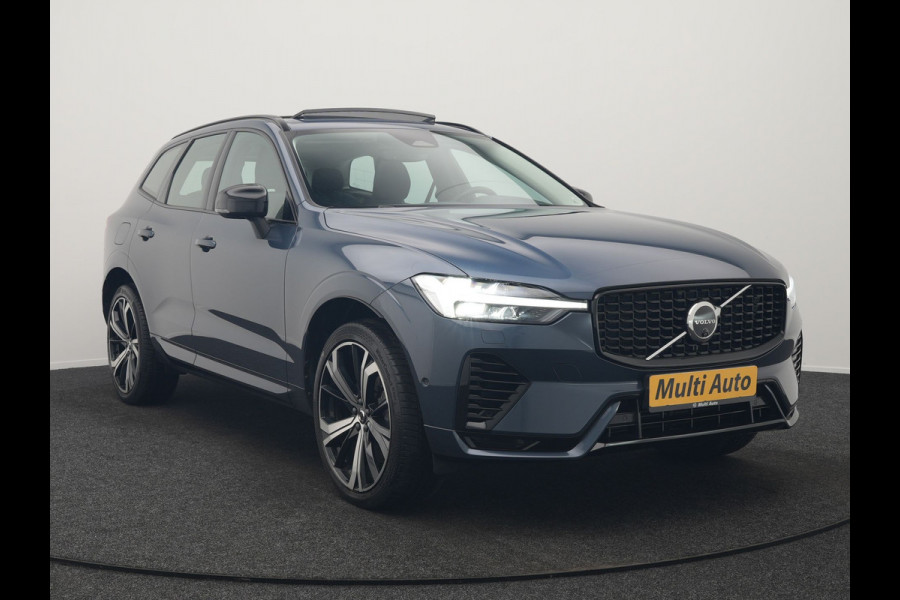 Volvo XC60 T6 AWD Plus Dark PHEV 350pk Dealer O.H. | Trekhaak Af Fabriek | Panodak | 360 Camera | Adaptive Cruise | Lederen Sportstoelen Memory & Verwarmd | 21'' L.M. | Keyless | Google Assistant | Apple Carplay | Stuur Verwarmd | DAB | Plug In Hybrid |
