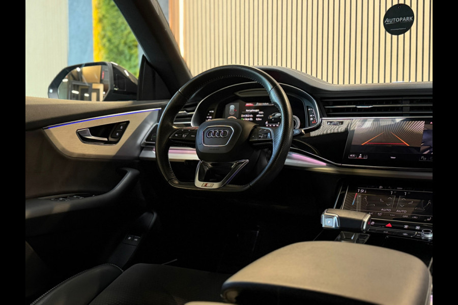 Audi Q8 55 TFSI e quattro 3X S-LINE |PANO|B&O|SOFTCLOSE|MATRIX|360 CAM|KEYLESS|LUCHTVERING|SFEERVERLICHTING|DEALER ONDERHOUDEN|VOL