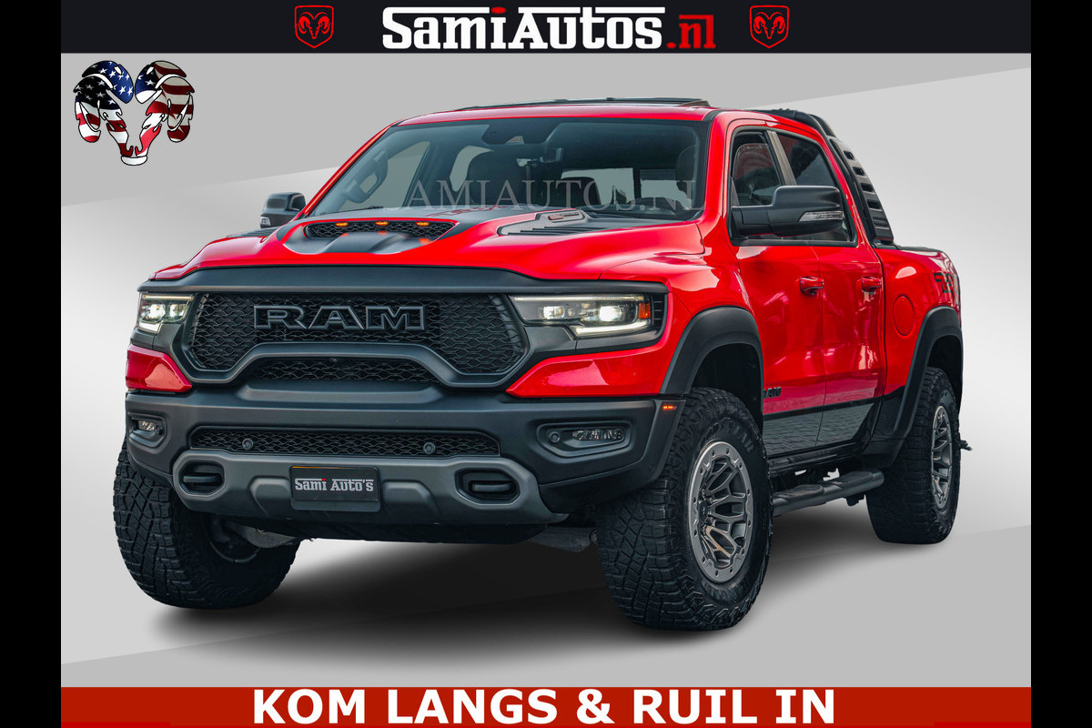 Dodge Ram TRX HELLCAT | 6.2 V8 702PK | FLAME RED | BOM VOL | CARBON | RAMBAR | HUD | LPG | BEAD-LOCK WHEELS | CREW CAB 5 PERSOONS | BEDRIJFS AUTO DUBBELE CABINE DC |