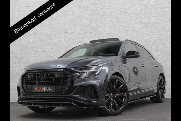 Audi Q8 60 462pk Competition S-Line | 11-2022 | RS Leder | Carbon | Softclose | 360 Camera | ACC | Panorama | Luchtvering | Nachtzicht Cam | Headup | LED-Matrix | Trekhaak | Lane & Side Assist | Led Sfeerverlichting | Keyless-Entry | | Black-Optic | Rijklaar incl. Bovag Garantie.
