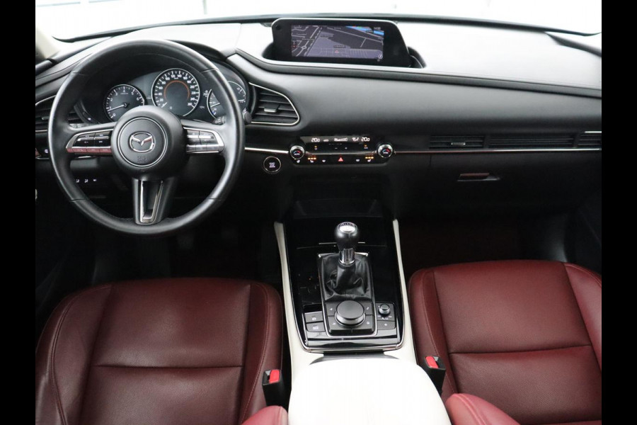 Mazda CX-30 2.0 e-SkyActiv-X M Hybrid 100th Anniversary Edition | Schuifdak | Leder | Trekhaak | 360 Camera | Stoelverwarming | Carplay | Adaptive cruise | Keyless | Head-Up | Bose Sound | Full LED