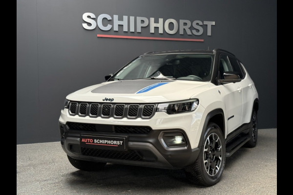 Jeep Compass 4xe 240 Plug-in Hybrid Trailhawk Vol Leer elec stoelen stoelventilatie ACC 360 Camera Alpine