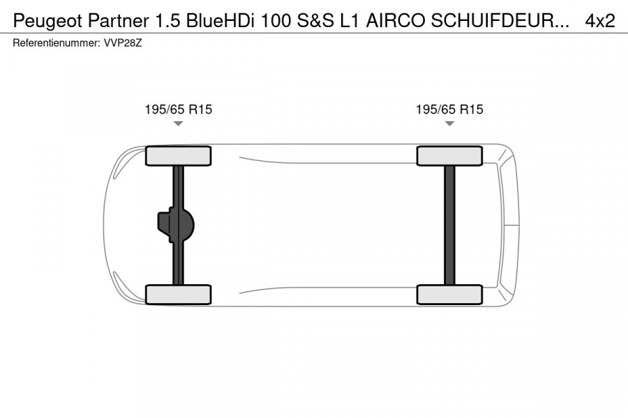 Peugeot Partner 1.5 BlueHDi 100 S&S L1 AIRCO SCHUIFDEUR CRUISE CONTROL GROOT SCHERM
