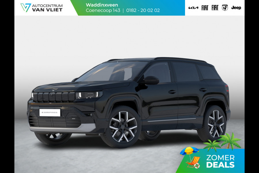 Jeep Compass First Edition 74 kWh | Adapt. Cruise | Camera | Carplay | 20" | Elektr. A-Klep | Navi | Winter Pack | Schuif/Kanteldak | Premium Pack | Conv. Pack | Warmtepomp