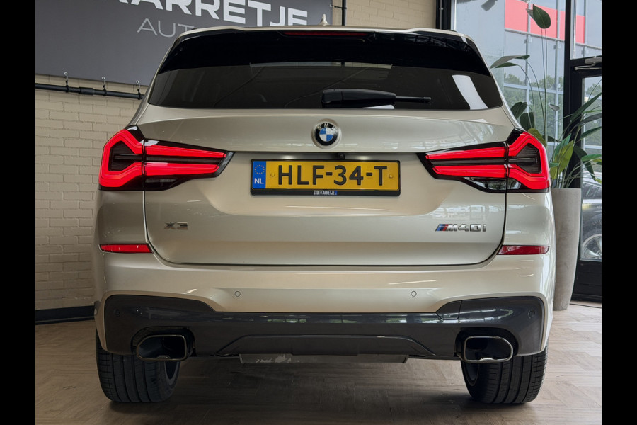 BMW X3 M40i xDrive High Executive M Sport Groot Navi | H&K | Pano | 21" | LED | HUD | Camera |