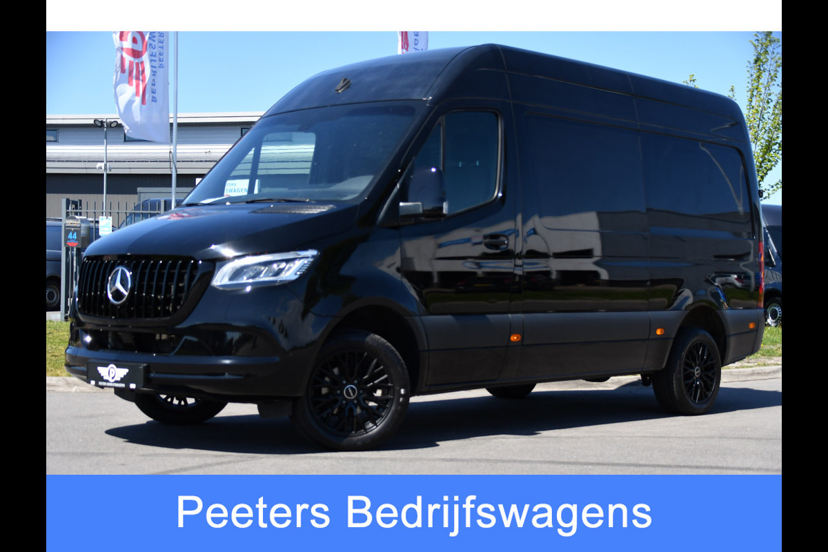 Mercedes-Benz Sprinter 319 1.9 CDI L2H2 RWD Black Edition Camera, Cruise, Carplay, LED, 190pk, Multimedia, Automaat, Geveerde stoel, Sensoren, Trekhaak, Uniek!