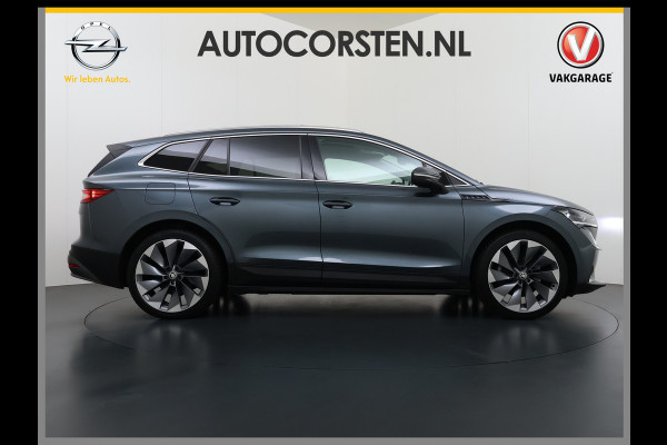 Škoda ENYAQ iV 80 Warmtepomp Trekhaak Leder Adap.Demping Panoramadak Head-Up 360°Camera Navi 3-Zone Ecc Apple Carplay Android Auto Pdc Stoel+Achterbankverwarming Led-Matrix Lmv 21" Elek.Achterklep Memory 1.000KG Trekgewicht Dealeronderhouden Zeer Compleet
