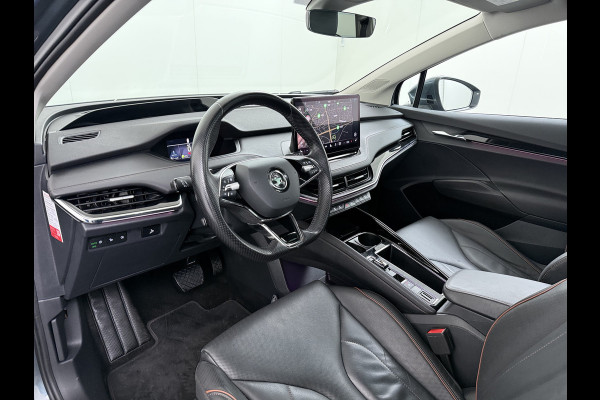 Škoda ENYAQ iV 80 Warmtepomp Trekhaak Leder Adap.Demping Panoramadak Head-Up 360°Camera Navi 3-Zone Ecc Apple Carplay Android Auto Pdc Stoel+Achterbankverwarming Led-Matrix Lmv 21" Elek.Achterklep Memory 1.000KG Trekgewicht Dealeronderhouden Zeer Compleet