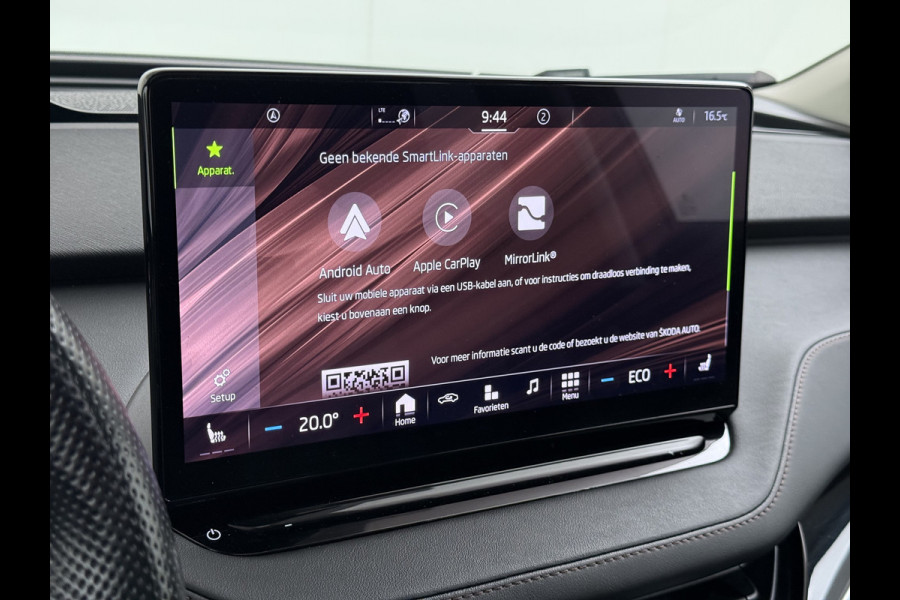 Škoda ENYAQ iV 80 Warmtepomp Trekhaak Leder Adap.Demping Panoramadak Head-Up 360°Camera Navi 3-Zone Ecc Apple Carplay Android Auto Pdc Stoel+Achterbankverwarming Led-Matrix Lmv 21" Elek.Achterklep Memory 1.000KG Trekgewicht Dealeronderhouden Zeer Compleet