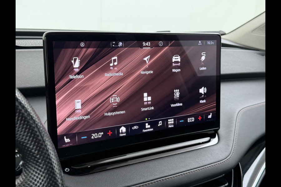 Škoda ENYAQ iV 80 Warmtepomp Trekhaak Leder Adap.Demping Panoramadak Head-Up 360°Camera Navi 3-Zone Ecc Apple Carplay Android Auto Pdc Stoel+Achterbankverwarming Led-Matrix Lmv 21" Elek.Achterklep Memory 1.000KG Trekgewicht Dealeronderhouden Zeer Compleet