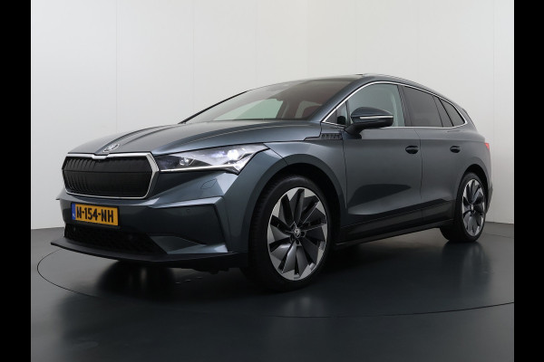 Škoda ENYAQ iV 80 Warmtepomp Trekhaak Leder Adap.Demping Panoramadak Head-Up 360°Camera Navi 3-Zone Ecc Apple Carplay Android Auto Pdc Stoel+Achterbankverwarming Led-Matrix Lmv 21" Elek.Achterklep Memory 1.000KG Trekgewicht Dealeronderhouden Zeer Compleet