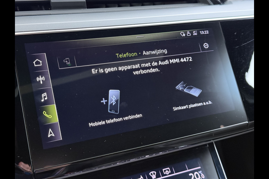 Audi e-tron 55 Quattro 95 kWh SOH 89% Panoramadak Lmv 22" Head-Up Adap.Cruise Bang&Olufsen® 4-Zone Ecc Navi 360°Camera Apple Carplay Android Stoel+Achterbankverwarming Privacy Glas DAB Elek.Achterklep Matrix-Led Keyless Zeer complete Audi!