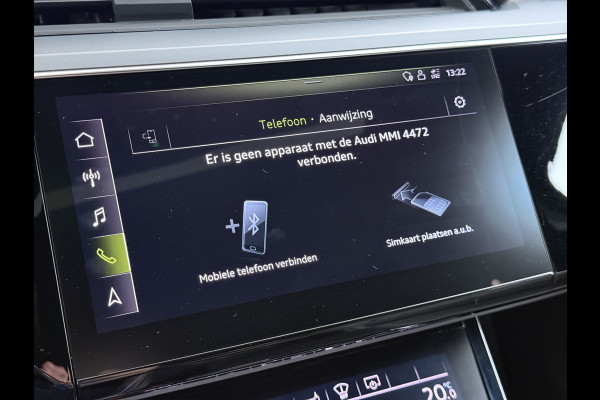 Audi e-tron 55 Quattro 95 kWh SOH 89% Panoramadak Lmv 22" Head-Up Adap.Cruise Bang&Olufsen® 4-Zone Ecc Navi 360°Camera Apple Carplay Android Stoel+Achterbankverwarming Privacy Glas DAB Elek.Achterklep Matrix-Led Keyless Zeer complete Audi!