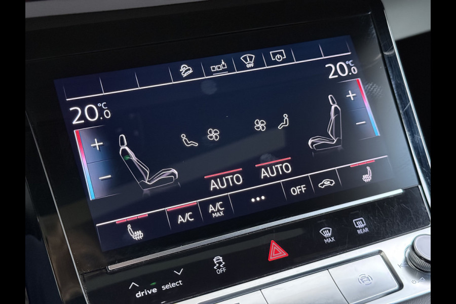 Audi e-tron 55 Quattro 95 kWh SOH 89% Panoramadak Lmv 22" Head-Up Adap.Cruise Bang&Olufsen® 4-Zone Ecc Navi 360°Camera Apple Carplay Android Stoel+Achterbankverwarming Privacy Glas DAB Elek.Achterklep Matrix-Led Keyless Zeer complete Audi!